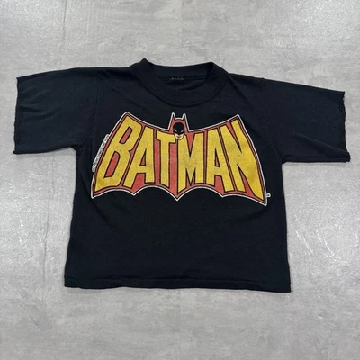 Vintage 1970 Batman Youth Boys Clothes Retro Original Series Toddler Tshirt FLAW - Image 1 of 4