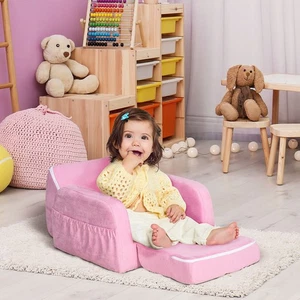2 In 1 Kids Armchair Sofa Bed Fold Out Padded Toddler Furniture for 3-4 Years - Picture 1 of 23