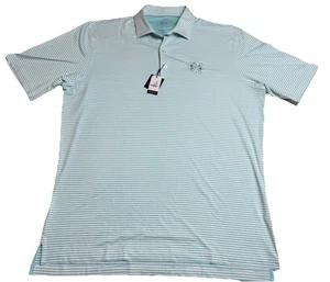 Camisa Polo de Golf Johnnie-O Estampada Peso Pluma Rendimiento Aqua Para Hombres Grande NUEVA - Imagen 1 de 8