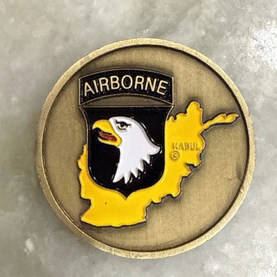 US Army 101st Airborne Division Afghanistan Challenge Coin Kabul Combat Infantry - Image 1 of 2