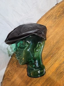 Gorra de Newsboy de Cuero Genuino Marrón Gatsby Cabbie Peaky Blinders Sombrero Talla 6 7/8 - Imagen 1 de 8