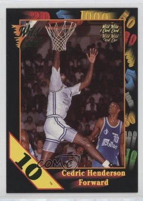 1992 Wild Card Collegiate 10 Stripe Cedric Henderson #87 - Image 1 of 2