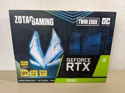 ZOTAC GAMING GeForce RTX 3060 Twin Edge 12GB GDDR6 192-bit 15 Gbps PCIE 4.0 - Image 1 of 4