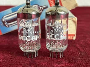 ECC81- 12AT7 Siemens Telefunken Tube 2 Pieces Same Number NOS- Nib - NEW - Bild 1 von 13