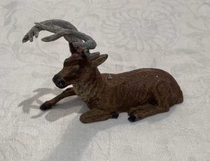 Painted Cast Metal STAG Deer Mini Vintage Made In Germany - Picture 1 of 7