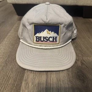 Mens Kevin Harvick New Era Gray Busch Mountains Retro Golfer Adjustable Snapback - Picture 1 of 5