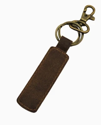 Llavero de cuero de búfalo vintage llavero de coche soporte para llavero de cuero para hombre Foto 1 de 4