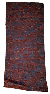 Polsterstoff Swatch. Roter Rost mit dunkelblauen Grautönen 18,25" x 4". #8R - Bild 1 von 4