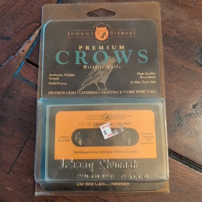 Johnny Stewart Wildlife Calls Crows Audio Cassette Premium Con Embalaje 2001 Foto 1 de 3