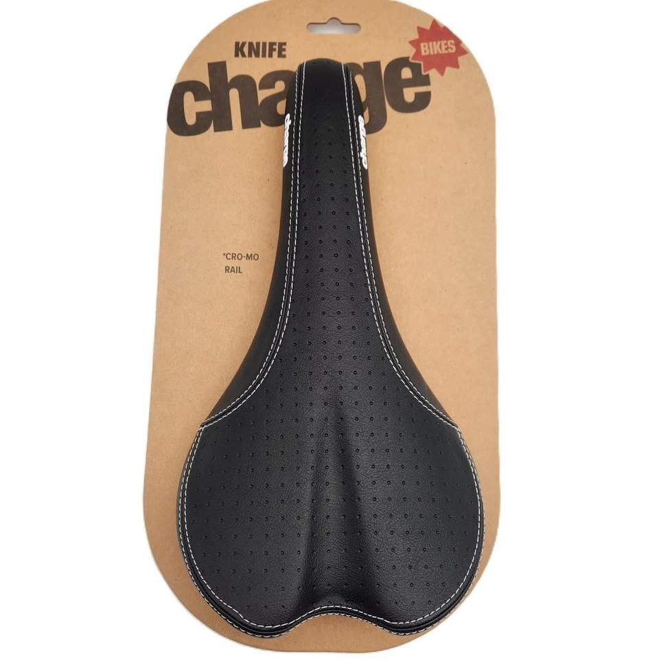 充电自行车刀鞍 CR-MO 导轨 - 黑色 - 公路 / MTB / Fixie — 第 1/1 张图片