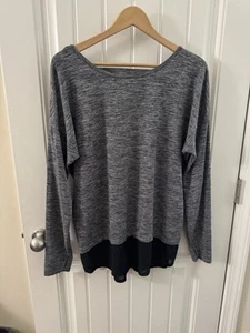 Danskin Now Tunic Thumb Hole Long Sleeve Mesh Trim Hem Loose Fit Size M (8-10) - Picture 1 of 4