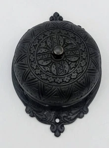Victorian-Style Mechanical Twist Doorbell Reproduction Black Brass Bell ONLY - Picture 1 of 2