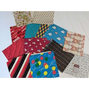 Konvolut alte Geschenkpapierblätter - verschiedene Designs - 14 Stück - Bild 1 von 8