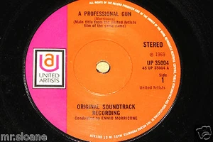 ENNIO MORRICONE ~ A PROFESSIONAL GUN b/w PACO ~ UK UA 7" 1969 ~ WESTERN THEME - Picture 1 of 4
