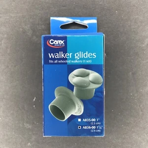 Walker GLIDES for Wheeled Walkers CAREX fits 1 & 1/8" legs ( 1 pair ) A83600 - Picture 1 of 4