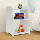 White Bedside Table Cabinet Small Side End Table Night stand Storage Organizer