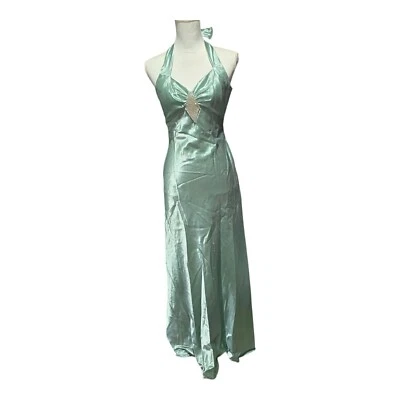 Vtg Gunne Sax Halter Satin Formal Gown Womens Size 3/4 Jessica McClintock - Image 1 of 4