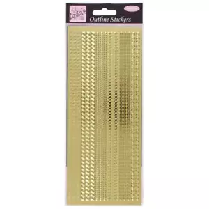 Shiny Gold Decorative Border Labels Stickers for Cards Decoration & Craft WD103 - Picture 1 of 1