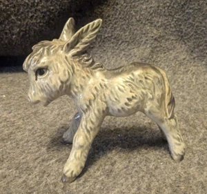 Vintage GOEBEL W GERMANY Porcelain Figurine 32012 Gray BABY DONKEY Nativity - Picture 1 of 9