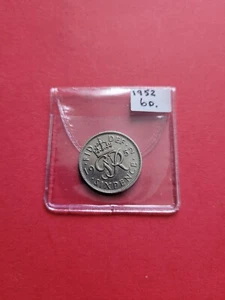George VI Sixpence Coin 1952 - Key Date - Picture 1 of 2