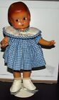 Effanbee Patsy Doll w/ Blue Checkered Dress, Ice Skates and stand, no box or COA