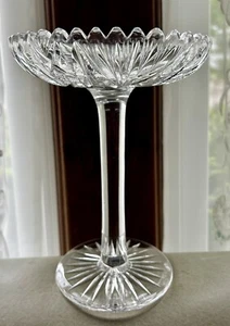 Antique c.1900 Early ABP Cut Glass Bon Bon COMPOTE TB Clark MAPLE CITY 8.25”tall - Picture 1 of 6