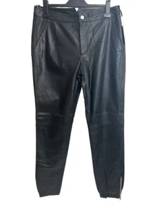 Pantalón de cuero brillante negro con aspecto húmedo de Asos para mujer - Imagen 1 de 6
