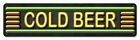 COLD BEER NEON LOOK GREEN YELLOW 20&quot; HEAVY DUTY USA MADE METAL ADVERTISING SIGN for sale