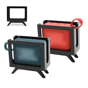 Acrylic Retro TV Desktop Mount Stand Holder for JBL GO3 GO4 Bluetooth Speaker - Picture 1 of 12