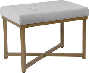 Home Decor | Upholstered Tufted Velvet Ottoman Bench | Ottoman Bench for Living - Picture 1 of 9