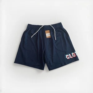 Mens Mitchell & Ness Branded Clottee Navy Shorts - Picture 1 of 5