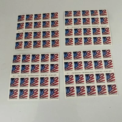 4 United We Stand  34c Cards Of 20 Stamp Pane 3549a - Image 1 of 2