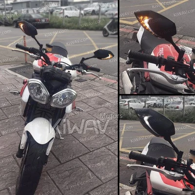 2tone LED rétroviseurs ambre blanc DRL & INDICATOR 10mm forYamaha XJR1300 MT-01 - Photo 1/4