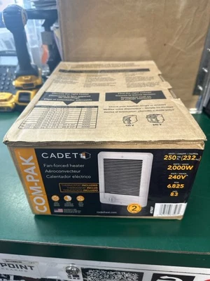 Calentador forzado por ventilador Cadet 67507 Com-Pak 2000W 240v 6825BTU 8,3 amperios (E10045818) Foto 1 de 2