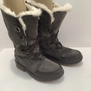 Sorel Tivoli IV hohe Lederstiefel Damen Gr. 9M, Steinbruch grau wasserdicht Exc - Bild 1 von 7