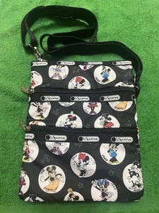 Lesportsac Disney Exclusive Minnie Mouse Three Zipper Crossbody Bag 9” X 7” - Picture 1 of 4