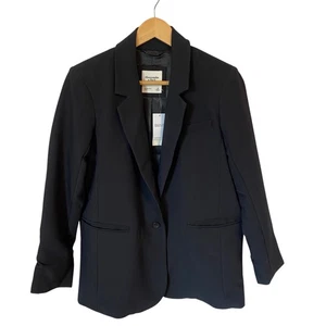 Abercrombie & Fitch Black Classic Relaxed Blazer Women’s Petite Small SP NEW! - Picture 1 of 9