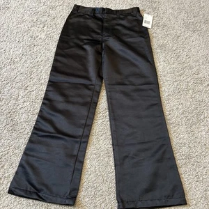 NWT Vintage Ur It Girl’s Black Satin Wide Leg Pants Size 12 - Picture 1 of 5