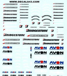 decals decalcomanie pour avon brigestone 1/43 divers dessin - Picture 1 of 1