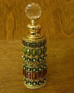 Welforth Enameled Perfume Bottle #PB1142 MULTI COLORED STONES, From Retail Store - Picture 1 of 2