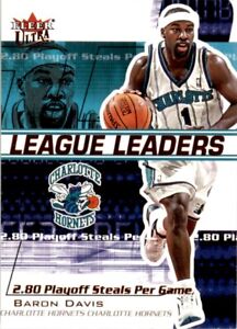 2001 Ultra League Leaders #7 LL Baron Davis Charlotte Hornets