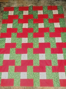 Christmas/Snowmen  --  quilt top    **new**    (48 x 60) - Picture 1 of 3
