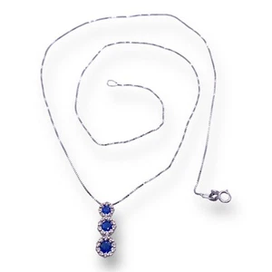 Trilogy Degradé Halskette mit Saphiren 0,64 ct. und Diamanten 0,16 ct. - Bild 1 von 7
