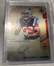 2019 Damien Harris Elements Metal Auto RC Gold Ser#50 On Card Auto!