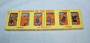 MARX Warriors of the World | *MIB* VIKINGS x6 Soldiers Original Box w/ Cards - Picture 1 of 12