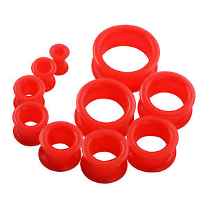20PCS Silicone Ear Plugs Set Earskin Gauges Ear Expander Tunnels Stretching Kit