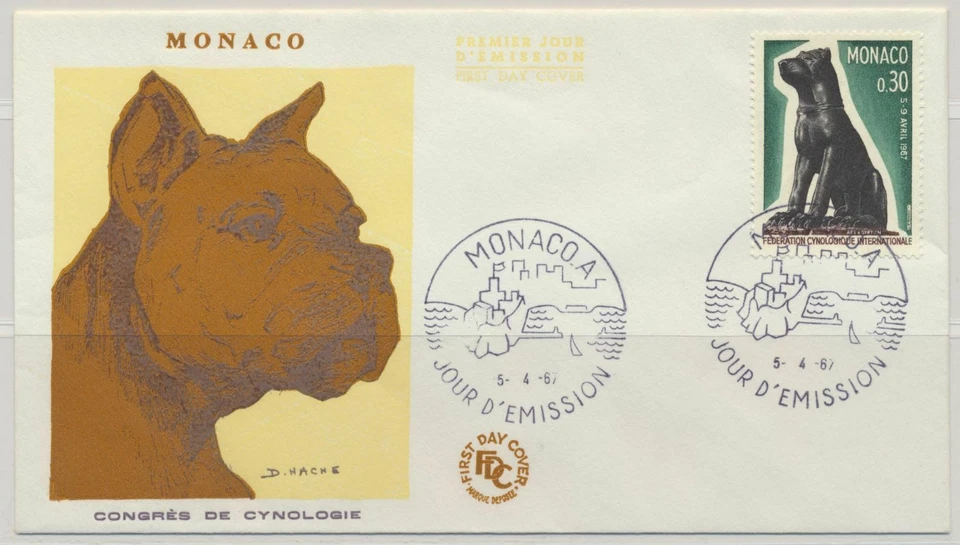 Monaco Sc. 662 International Dog Fanciers Federation on 1967 FDC - Image 1 of 1