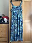 Maxi Dress By Wardrobe. Size 26. Blue/Green Tiered. Elasticated Back. Worn Once.