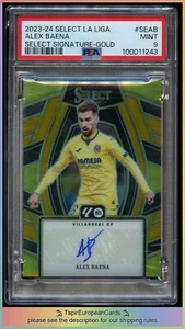 /10 Alex Baena Panini Select 23-24 GOLD COLOR MATCH Auto Autograph PSA 9 - Bild 1 von 2