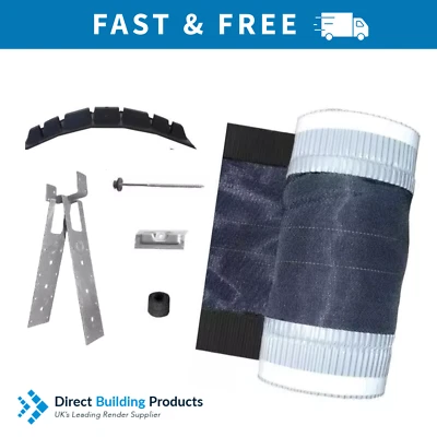TRADEWISE Universal Dry Ridge Kit System - 10m x 320mm Ventilated Ridge Roll
